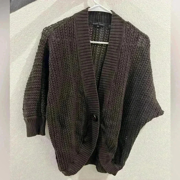 Medium crochet brown sweater(Jeanne Pierre) - Picture 2 of 5